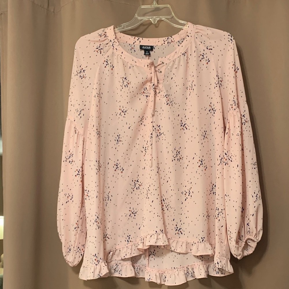 a.n.a Blush Pink Patterned Blouse